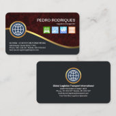 Gold Wave Land Air Zee Rail Logistics Visitekaartje (Voorkant / Achterkant)