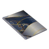Gold Wave Lines, Abstract . Notitieboek (Rechterzijde)