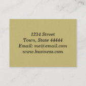 Gold Wave on Black Leather Visitekaartje (Achterkant)