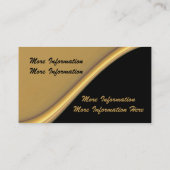 Gold Wave on Black Visitekaartjes (Achterkant)