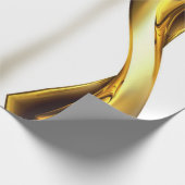 Gold Wave on White  Cadeaupapier (Hoek)