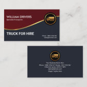 Gold Wave Professional Red Grey Truck-driver Visitekaartje (Voorkant / Achterkant)