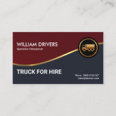 Gold Wave Professional Red Grey Truck-driver Visitekaartje (Voorkant)