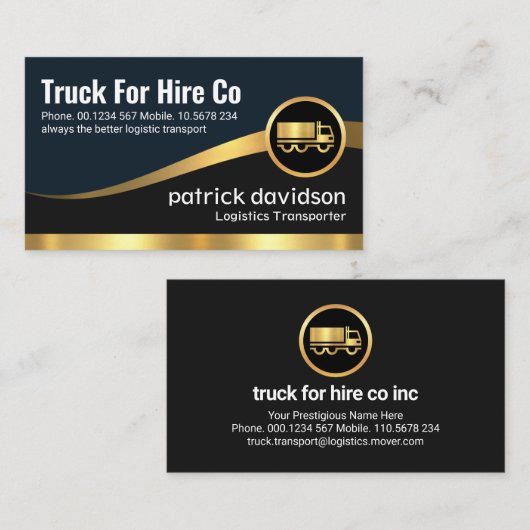 Gold Wave Tab Lagen Trucker Visitekaartje (Voorkant / Achterkant)