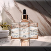 Gold Waves Product Label 4oz Oliedruppelaar of Fle