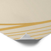 Gold wavy pattern. Luxurious golden linear ornamen Poster (Hoek)