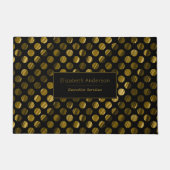 Gold Wavy Polka Dots Deurmat (Voorkant)