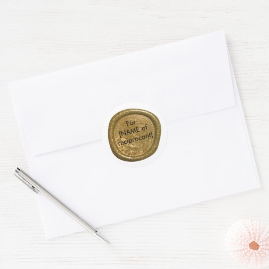 Gold Wax Seal Stamp Sticker (Envelop)