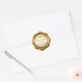 Gold Wax Seal 'Thank You' For Business Sticker (Envelop)