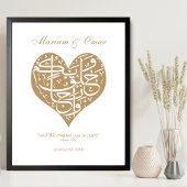 Gold We Creëer je in Pairs Nikkah Poster