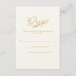 Gold We doen het schrijven van RSVP-Kaart met scri RSVP Kaartje
