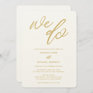 Gold We schrijven een uitnodiging tot het voeren v