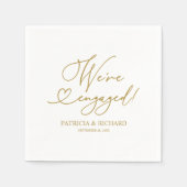 Gold We zijn een Engaged Party Napkins Servet (Voorkant)