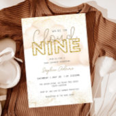 Gold We zijn op Cloud Nine Neutral Baby shower Kaart