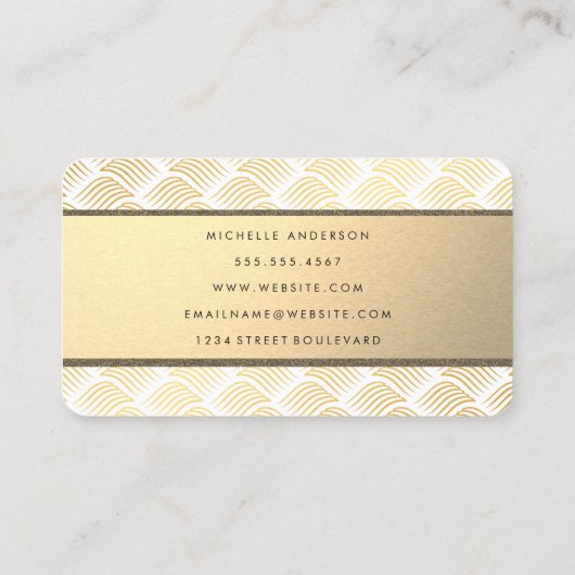 Gold Weave Lux Visitekaartje (Achterkant)