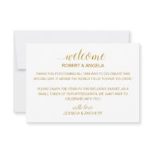 Gold Weddenschap Welkomstcadeau tas met naam en to