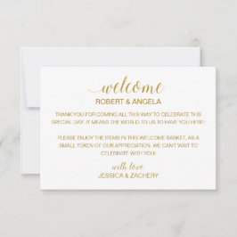 Gold Weddenschap Welkomstcadeau tas met naam en to