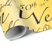 Gold Wedding 50th Jubileum Cadeaupapier (Rol Hoek)