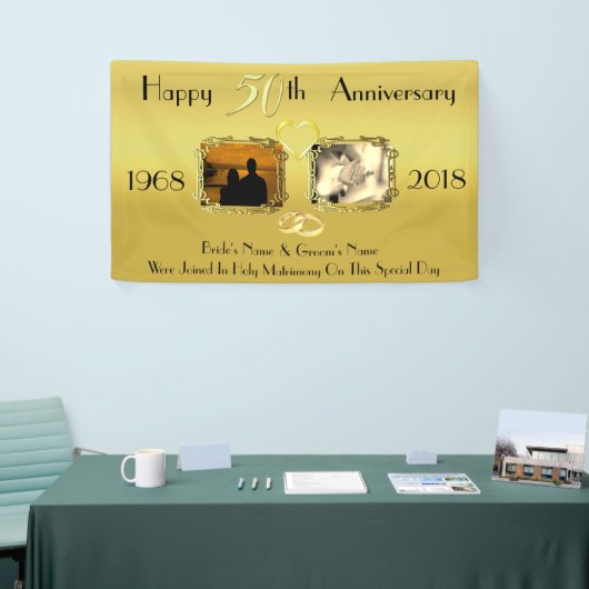 Gold Wedding 50th Jubileum Idea Spandoek (Beurs)
