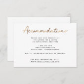 Gold Wedding Accommodaties Details Kaart (Voorkant / Achterkant)