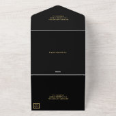 Gold Wedding All In One Uitnodiging (Buitenkant)