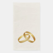 Gold Wedding Band Afbeelding Gedrukt papier servet (Voorkant)