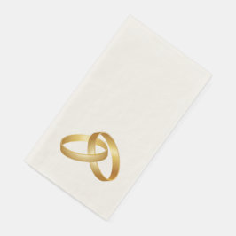Gold Wedding Band Afbeelding Gedrukt papier servet