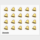 Gold Wedding Bell Ronde Sticker (Vel)