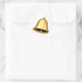 Gold Wedding Bell Ronde Sticker (Tas)