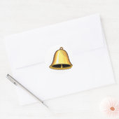 Gold Wedding Bell Ronde Sticker (Envelop)