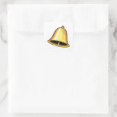 Gold Wedding Bell Vierkante Sticker (Tas)