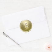 Gold Wedding Envelope-zegel Ronde Sticker (Envelop)