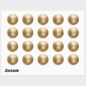 Gold Wedding Envelope-zegel Ronde Sticker (Vel)
