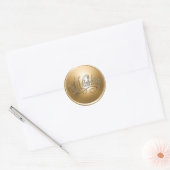 Gold Wedding Envelope-zegel Ronde Sticker (Envelop)