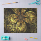 Gold Wedding Fractal Flowers Tissuepapier (Craft)