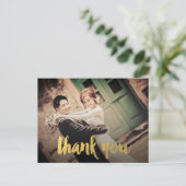 Gold Wedding Hartelijk dank Briefkaart voor de fot (Staand voorkant)