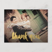 Gold Wedding Hartelijk dank Briefkaart voor de fot (Voorkant)