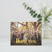 Gold Wedding Hartelijk dank Briefkaart voor de fot (Staand voorkant)