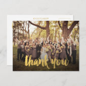 Gold Wedding Hartelijk dank Briefkaart voor de fot (Voorkant / Achterkant)