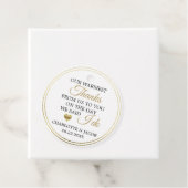 GOLD Wedding Heart Warmste Bedankt | Dank u wel Bedankjes Labels (In situ)