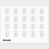 GOLD Wedding Heart Warmste Bedankt | Dank u wel Ronde Sticker (Vel)