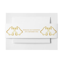 Gold Wedding Invitation Belly Band Bells lint Uitnodigingen Wikkel