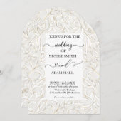 Gold Wedding Invitation Kaart (Voorkant / Achterkant)