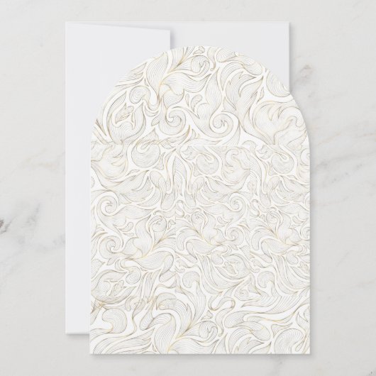 Gold Wedding Invitation Kaart (Achterkant)