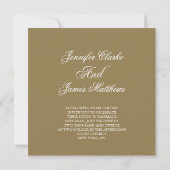 Gold Wedding Invitation Monogram M Sjabloon Kaart (Achterkant)