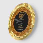 Gold Wedding Jubileum 50 jaar gepersonaliseerd Grote Klok (Hoek)