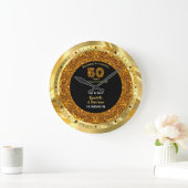 Gold Wedding Jubileum 50 jaar gepersonaliseerd Grote Klok (Huis)