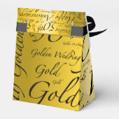 Gold Wedding Jubileum Bedankdoosjes (Achterkant)