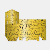 Gold Wedding Jubileum Bedankdoosjes (Uitgevouwen)