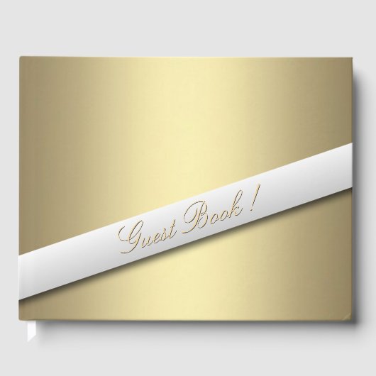 Gold Wedding, Jubileum Event Guest Book Gastenboek (Voorkant)